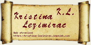 Kristina Ležimirac vizit kartica